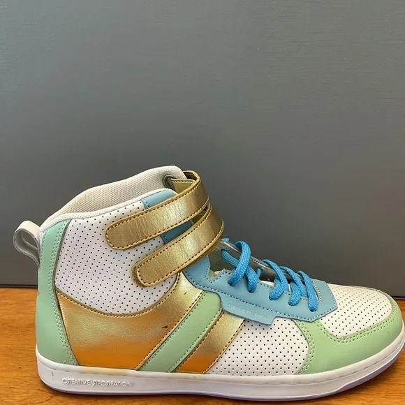 ✨RARE✨Y2K✨Creative Recreation DiCoco Sneakers ✨. Gold & Mint ✨ Y2K Vibe - Picture 3 of 10